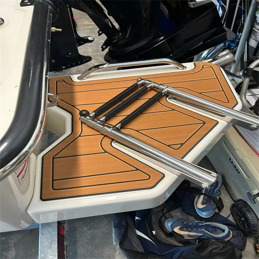 2023 Boston Whaler Montauk 17 Swim Platform Cockpit Mat Boat EVA Teak Floor Pad Seadek MarineMat Gatorstep Style SelfAdhesive ZA