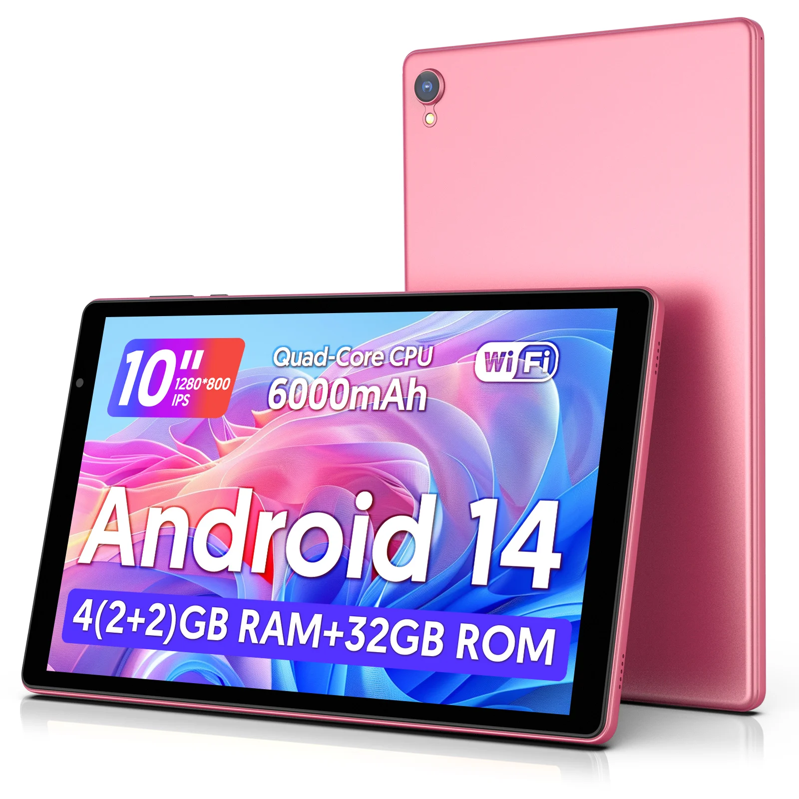 Latest Android 14 Tablet, 10-inch Tablet, Quad-core Processor, 5G