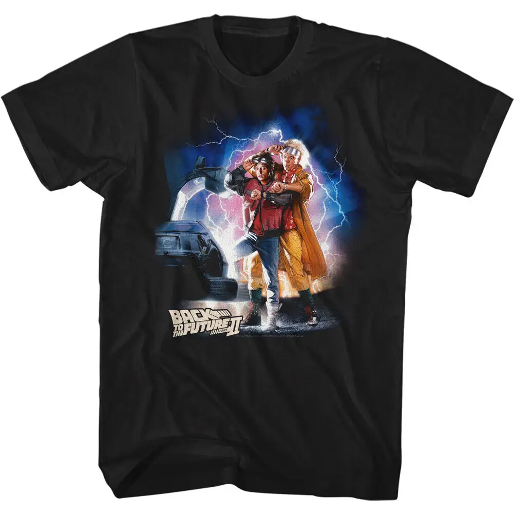 Back To The Future Movie Mcfly Doc Brown Car Lightning Men'S T Shirt