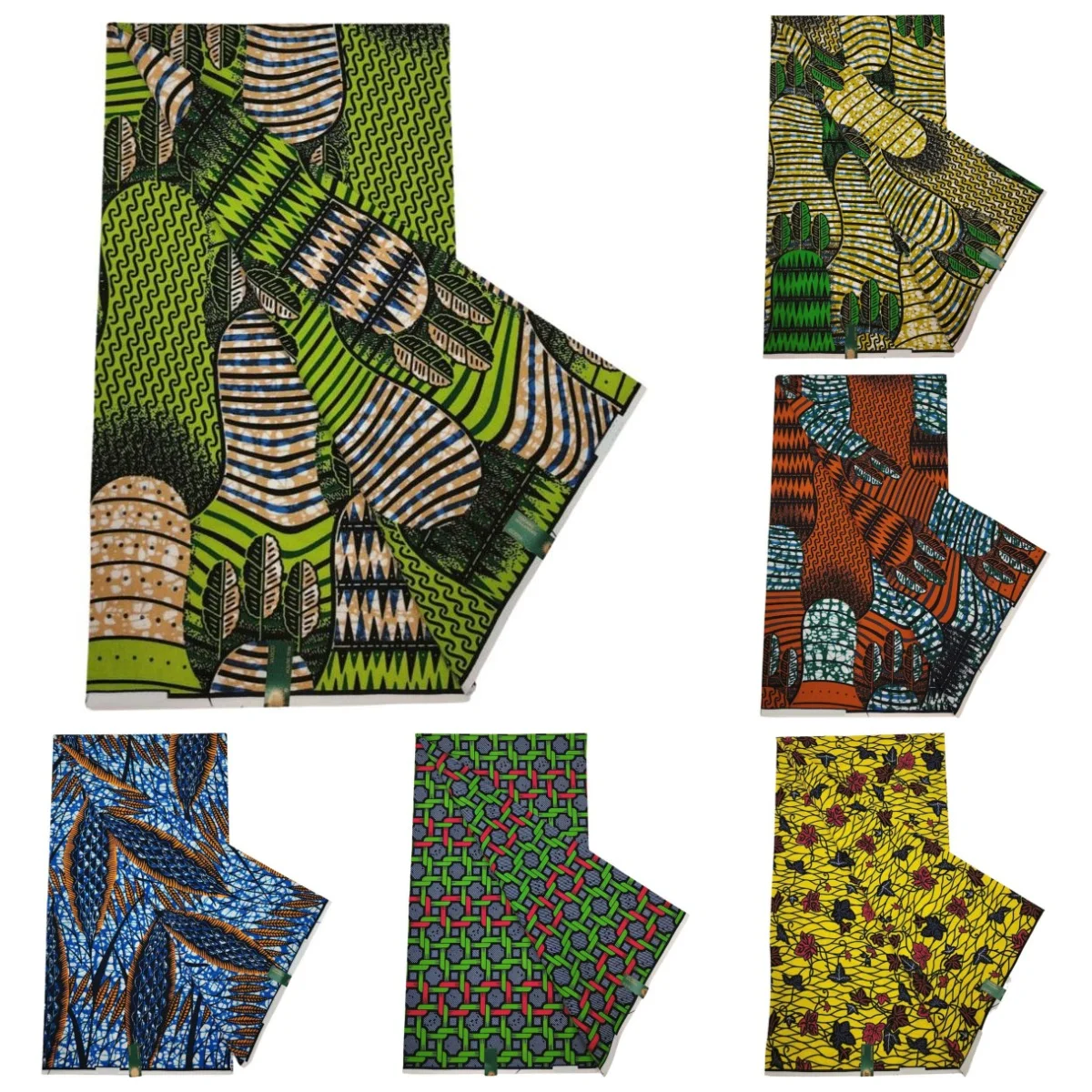 

African Fashion High Quality Ankara Wax Prints Fabric Garment Craft Textile Material 6Yards Soft 100% Cotton For Women Dresses