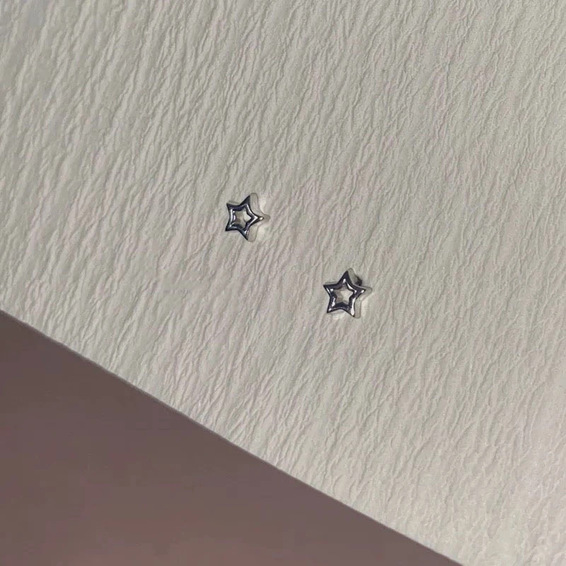 1Pair Sweet Cool Accessories Cute Hollow Pentagram Stud Earrings Temperament Lucky Star Earings For Women Korean Style Jewelry