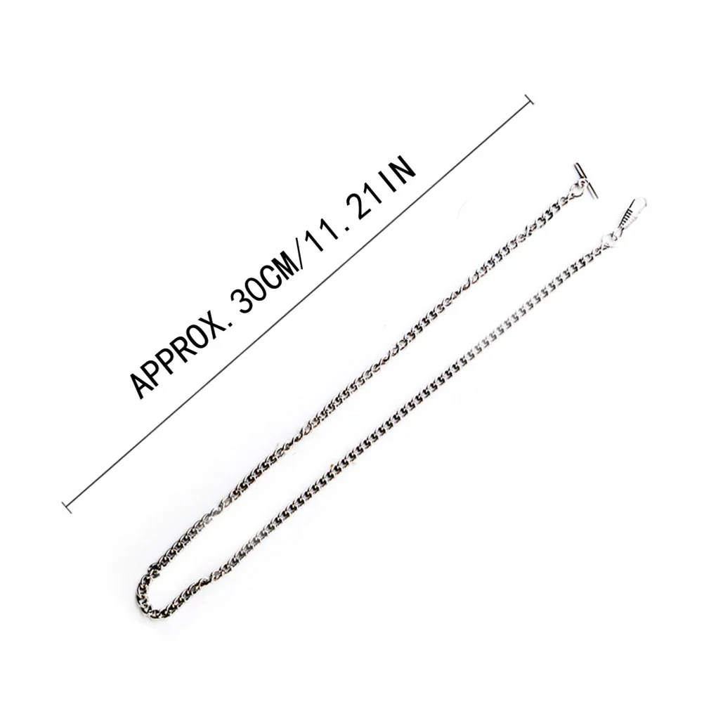 Catena portachiavi porta cintura Jean con catena in bronzo da tasca stile T per accessorio per orologio da tasca per orologio vintage da uomo