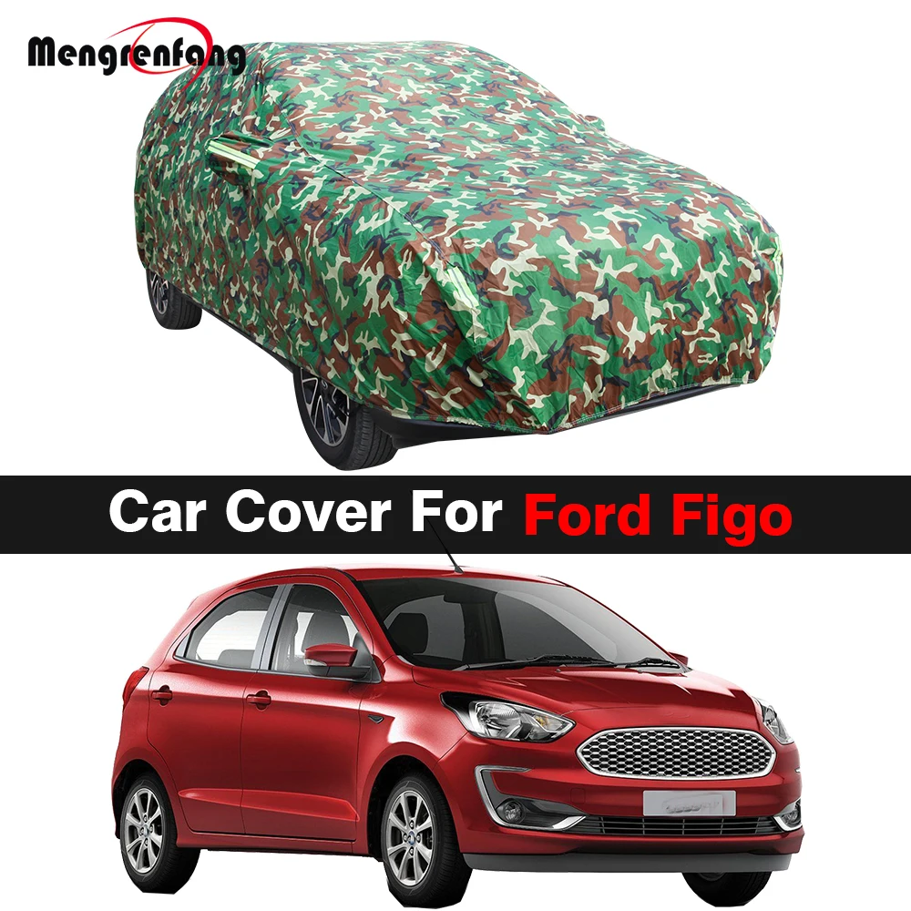 

Camouflage Car Cover For Ford Figo Ka Ka+ Ikon Waterproof Auto Outdoor Anti-UV Sun Shade Snow Rain Wind Resistant Cover