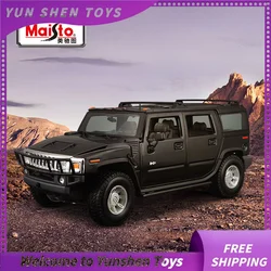 Maisto 1:18 Fu Hummer H2 car simulation full-size alloy car model ornaments metal car model collection boy toy birthday gift.