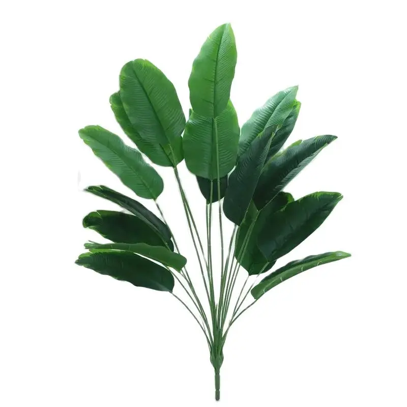 Artificial Green Plants Tropical Plastic Banana Tree Large Indoor And Outdoor Fake Palm Leaf Branches Home House Deco