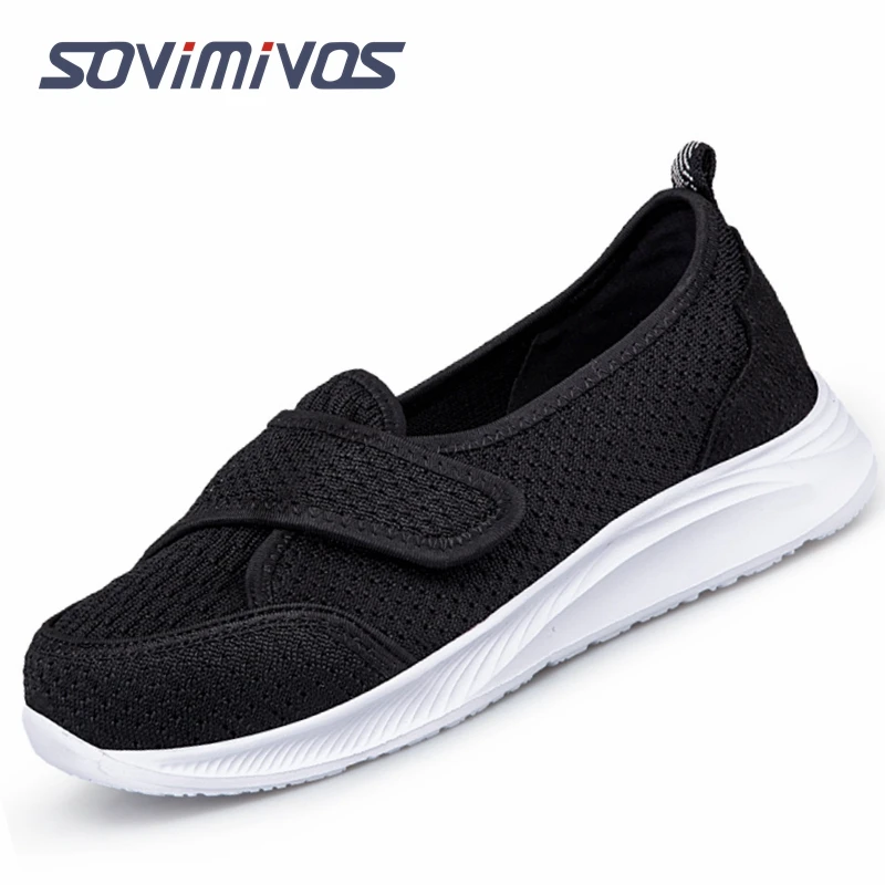Open Shoes for Elderly Adjustable Diabetic Shoes Swollen Foot Fat Wide Hallux Valgus Bunion Orthopedics Thumb Eversion Men Women