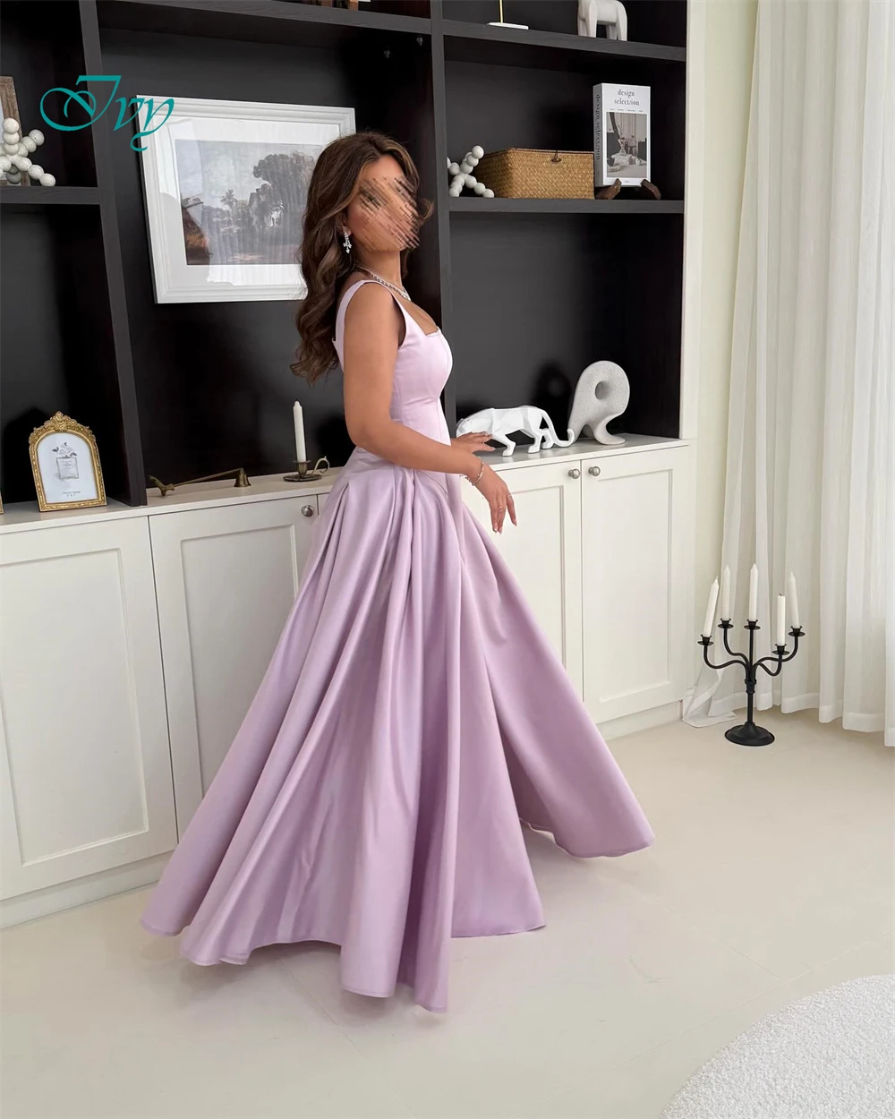 Robe de soirée personnalisée sans manches, en Satin de haute qualité, robes de bal froncées de tempérament, robes de soirée pour femmes