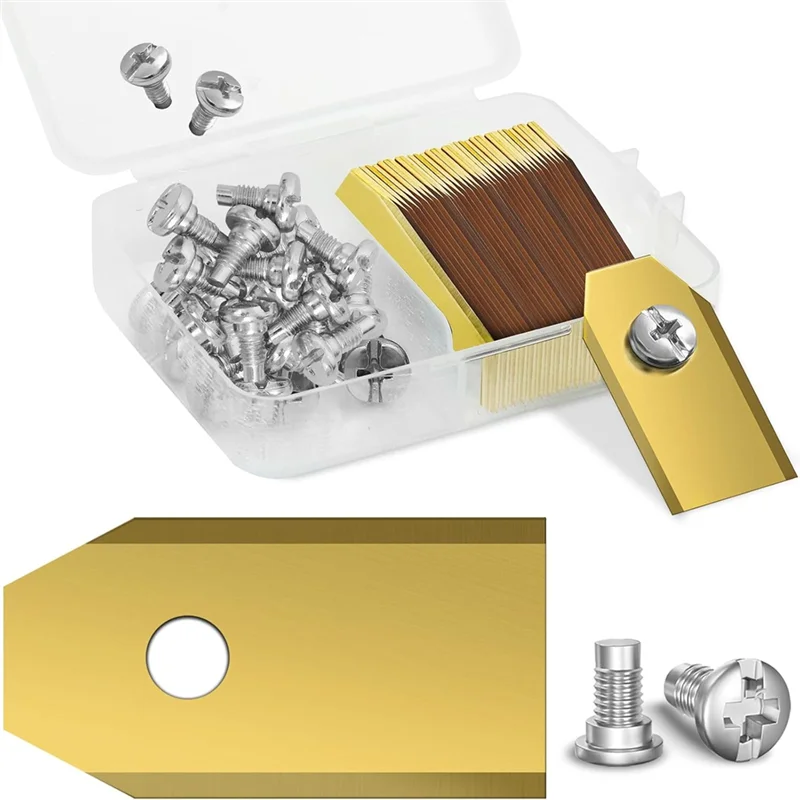 

AAAN-Titanium Coated Stainless Steel Replacement Blades-40-Pack For Robotic Lawnmowers-For ,Yard Force