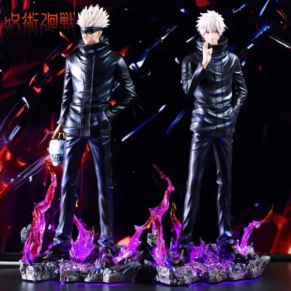 Jujutsu Kaisen Anime Figures Satoru Gojo Figure 2 Heads 2 Arms Action Figurine Statue Collection Ornament Model Christmas Gifts