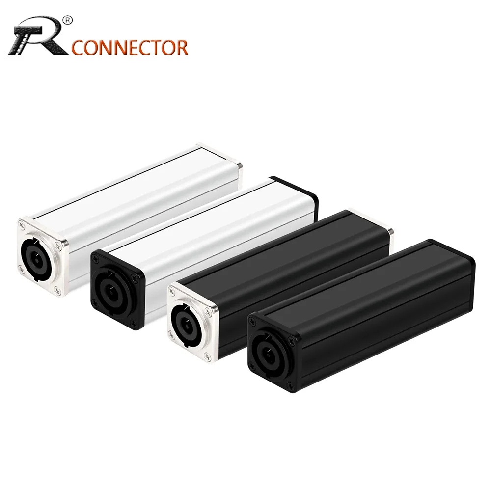 1pc 8Pins Speakon Coupler Female to Female Twist Lock Adapter Speaker Plug Jack Straight Connector for Amplifier, Mixing Device