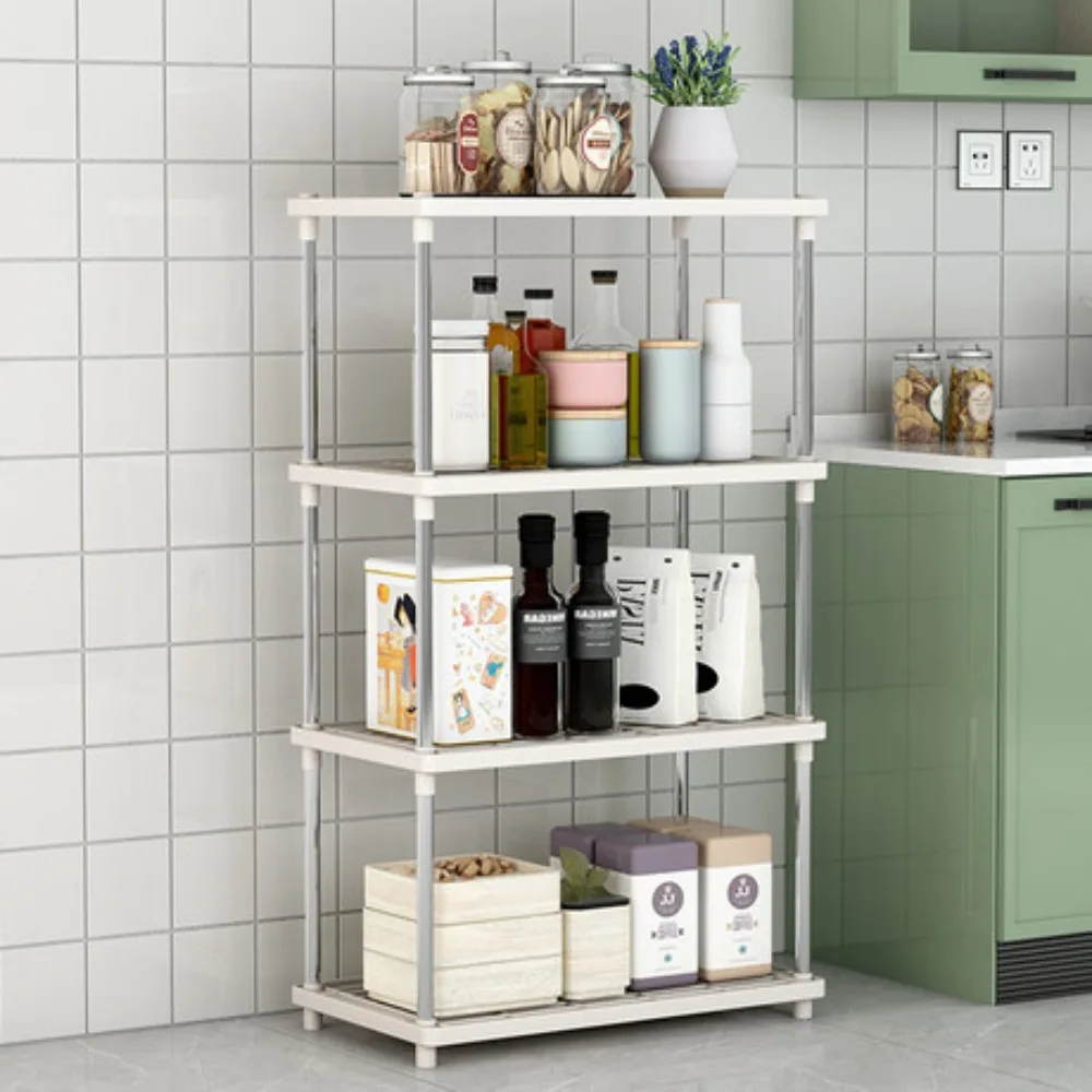 Floor Standing Storage Rack Multilayer Kitchen Organizer Racks Portable Bathroom Deposit Shelf Household Simple Sundries Shelves