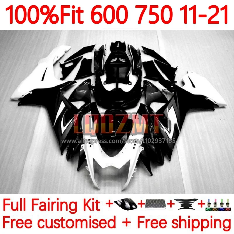 Injection For SUZUKI K11 GSXR600 GSXR 600 750 CC 2011 2012 2013 14 2015 2016 GSXR750 17 18 19 20 21 Fairing 99No.20 Black white