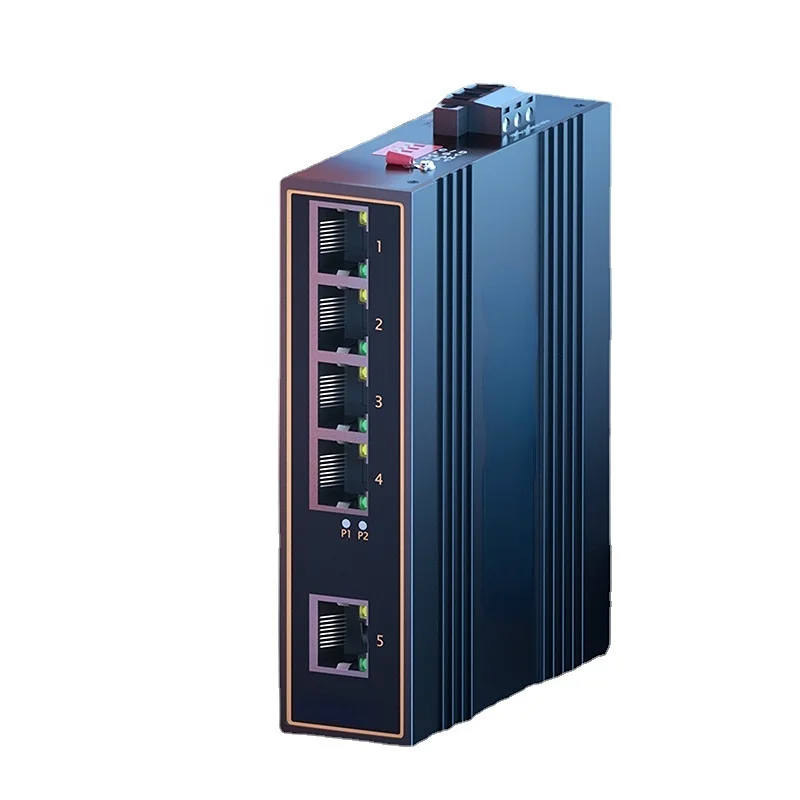 5-Port 8-Port 16-Port 24-Port 100 M Gigabit Industrial Ethernet Switch Guide Rail Type Outdoor Non-Managed Lightning Protection