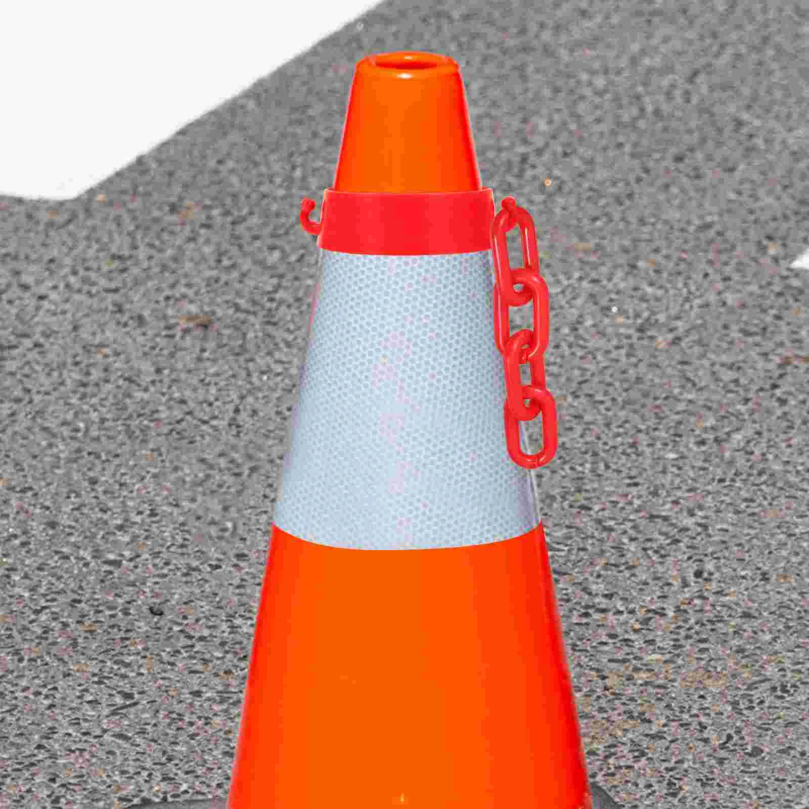 Accesorios de cono de tráfico, mosquetón de bloqueo de cadena de cuentas de plástico, eslabones de juguete para bebé, 4 Uds.