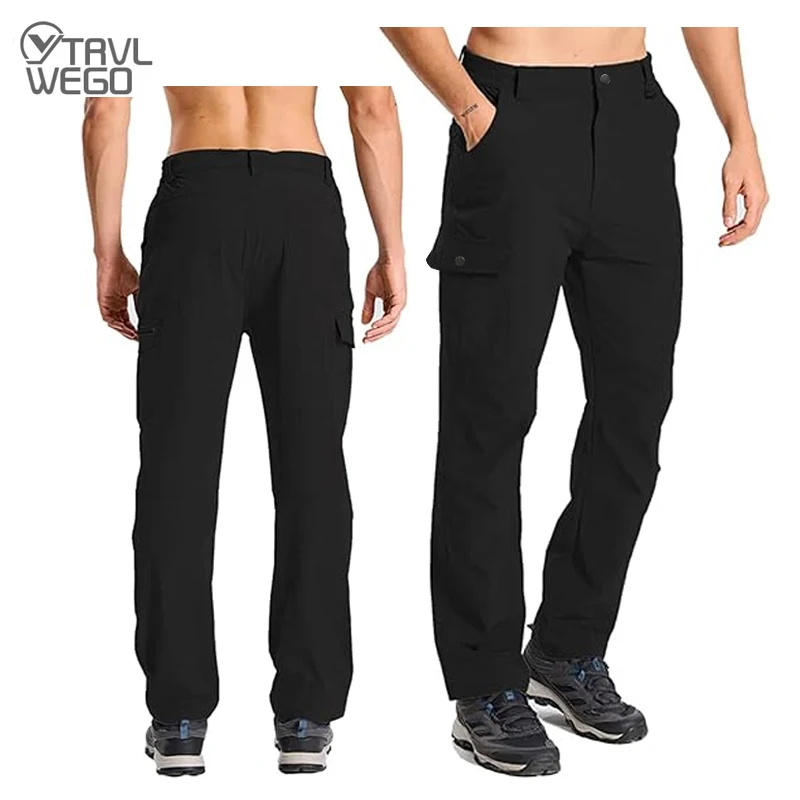 TRVLWEGO Summer Men Trekking Camping Thin Elastic Quick Drying Breathable Pants Outdoor Sports Cycling Fishing Fishing Trousers
