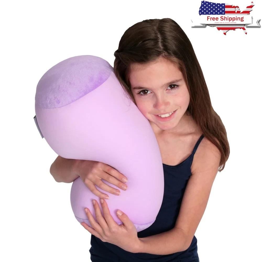 

Microbead Travel Pillow Soft Supportive Neck Cushion Lightweight Therapeutic Comfort Indoor Use Fun Colors 14x7 Inches