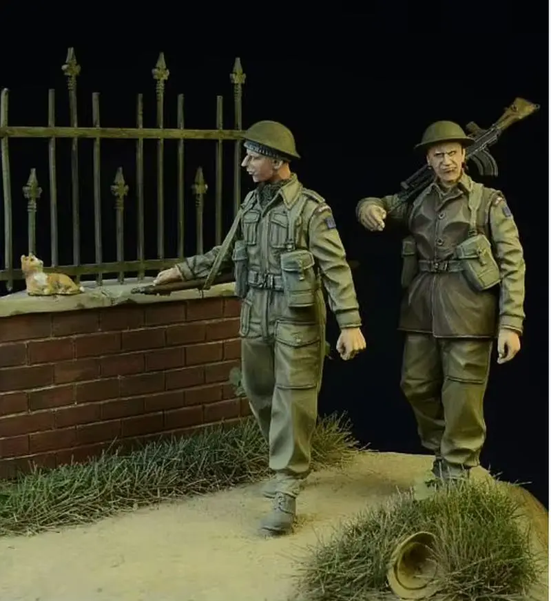 1/35 الراتنج قالب أبيض نموذج الحرب العالمية الثانية الجندي العسكري موضوع تمثال الجندي Gk نموذج مفكك وغير مصبوغ