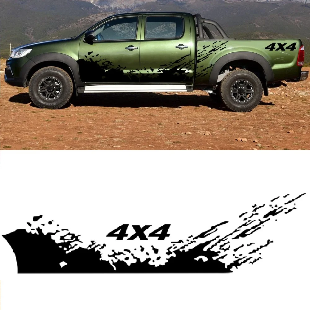 2Pc Vinyl Decal 4X4 Mountain Graphics Sticker Car Styling Auto Body Door Side Customized Sticker For Pickup For Raptor Wholesale