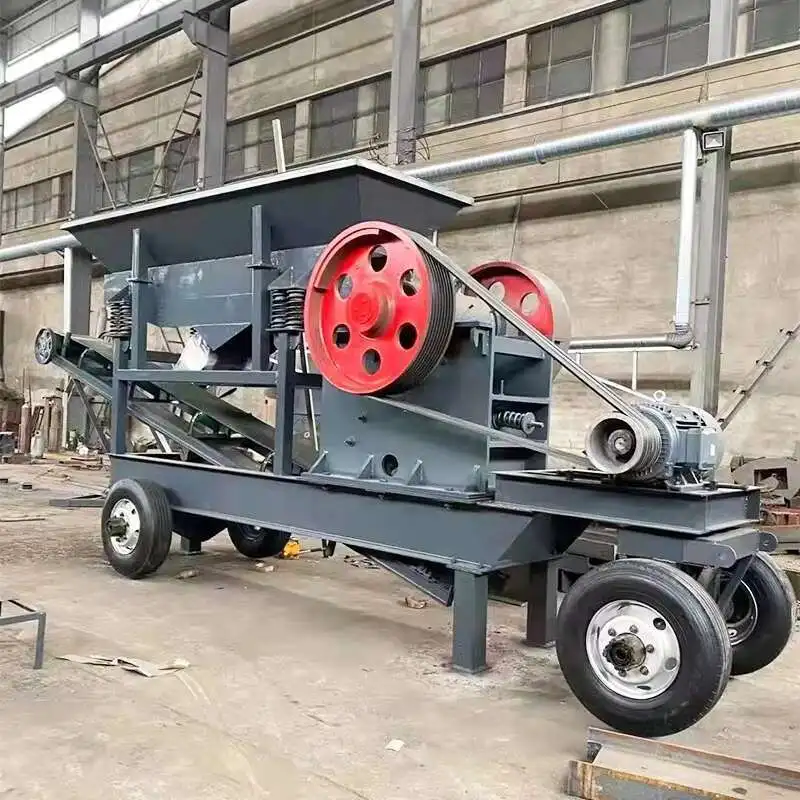 Mobile Construction Waste Crusher Pebble Limestone Cement Sand Industrial Stone Crushing Machine