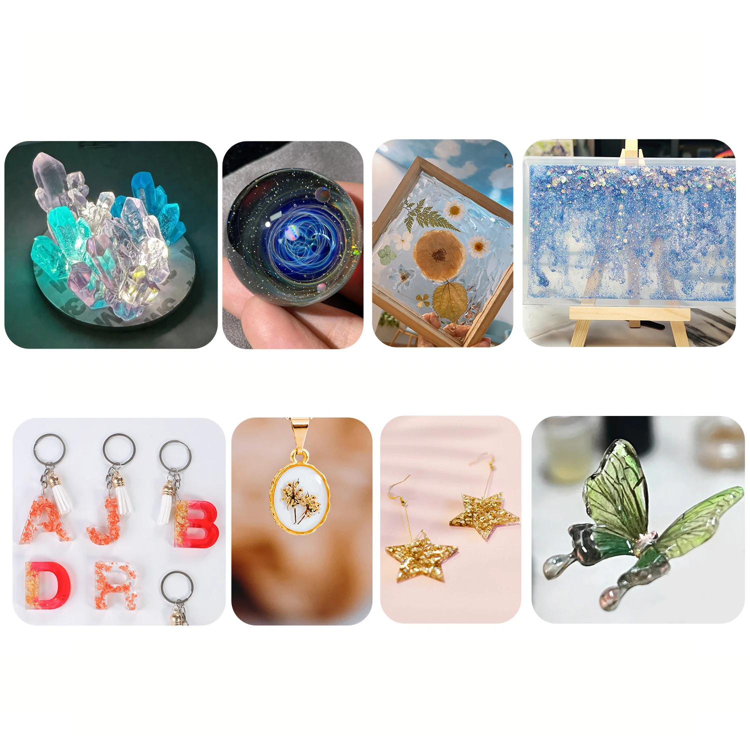30g 60g Cienki klej z żywicy UV Wysoce przezroczysty, szybkoschnący, niski zapach, twardy klej z żywicy epoksydowej do wyrobu biżuterii DIY Craft Decor — zdjęcie 6