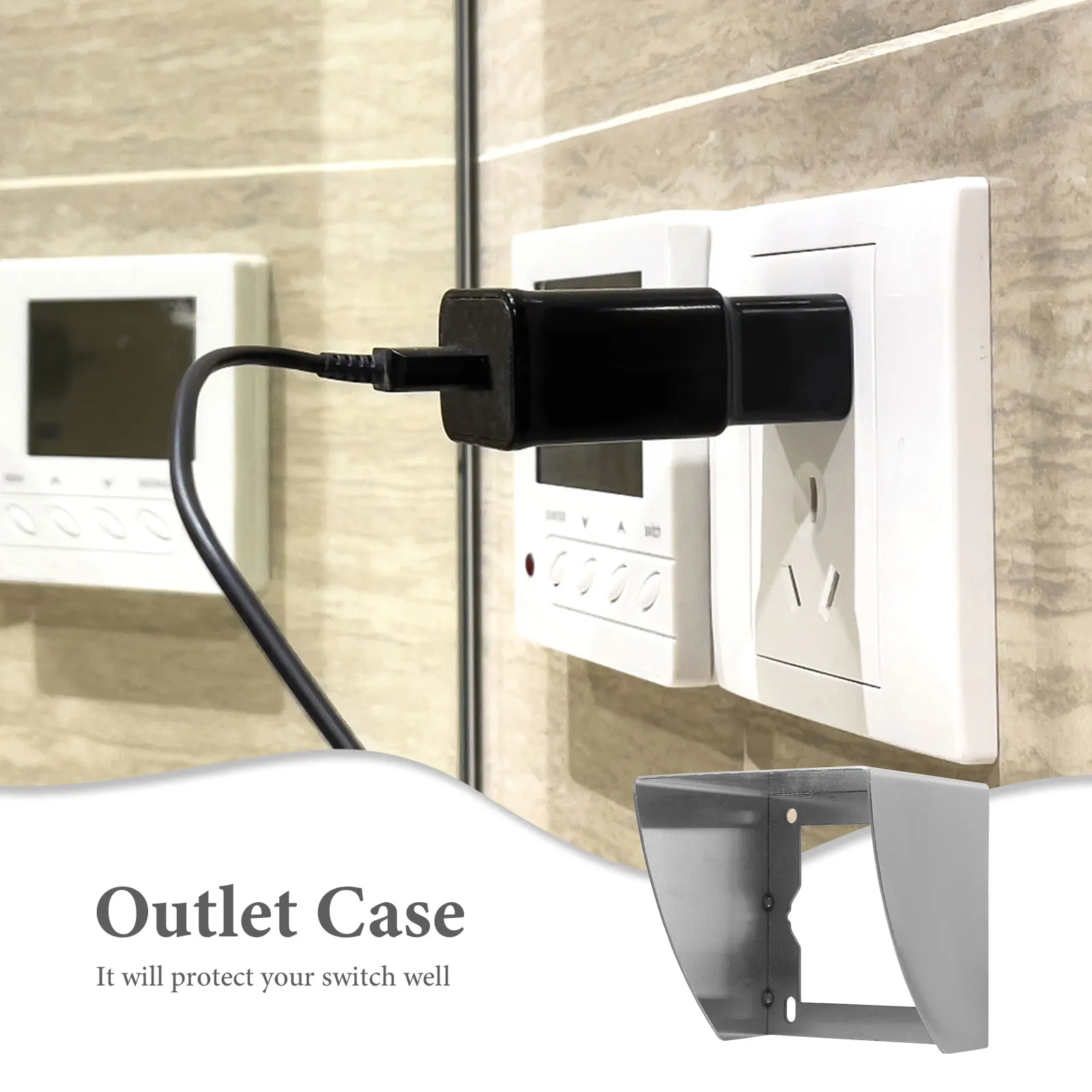 Outside Socket Socket Protector metal Wall Socket Protect Bathroom Electric Waterproof