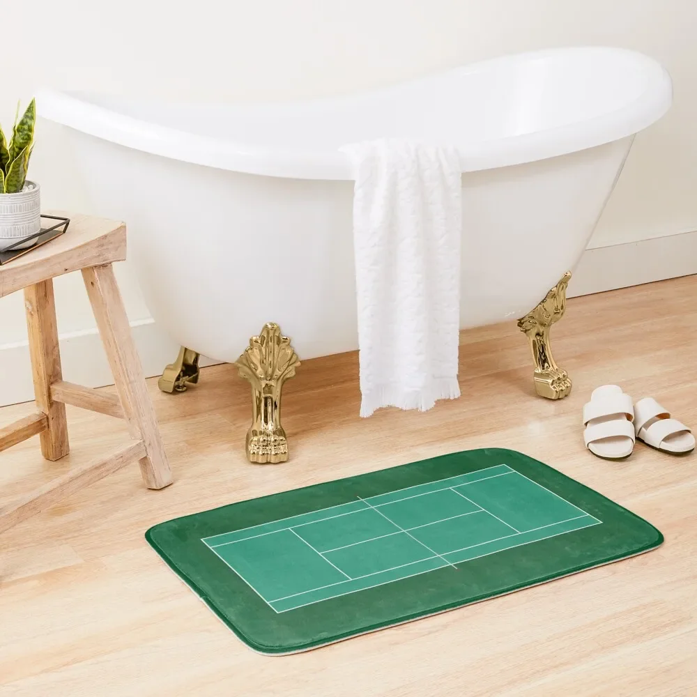 Tennis Court Bath Mat Showers Bathtub Carpet Washable Non-Slip Kitchen Rug Mat