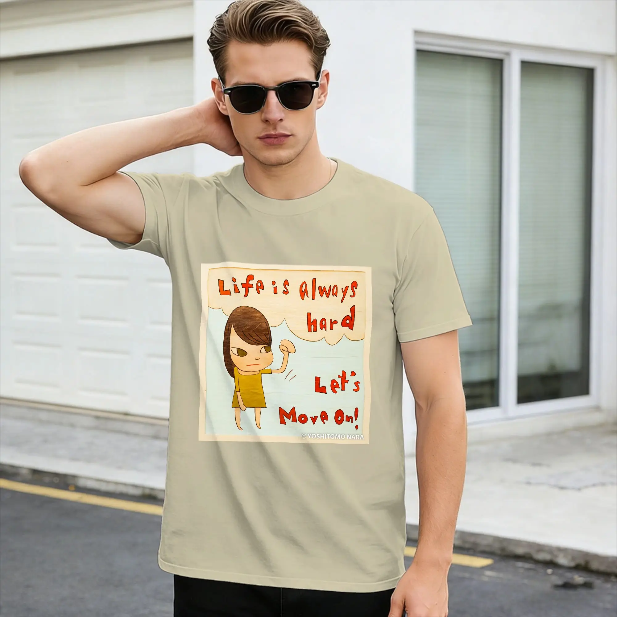 Y-Yoshitomo Nara T-Shirt Beach  Fashion T Shirts 100 Cotton Round Neck Plus Size Tees Short Sleeve Vintage Tshirt,