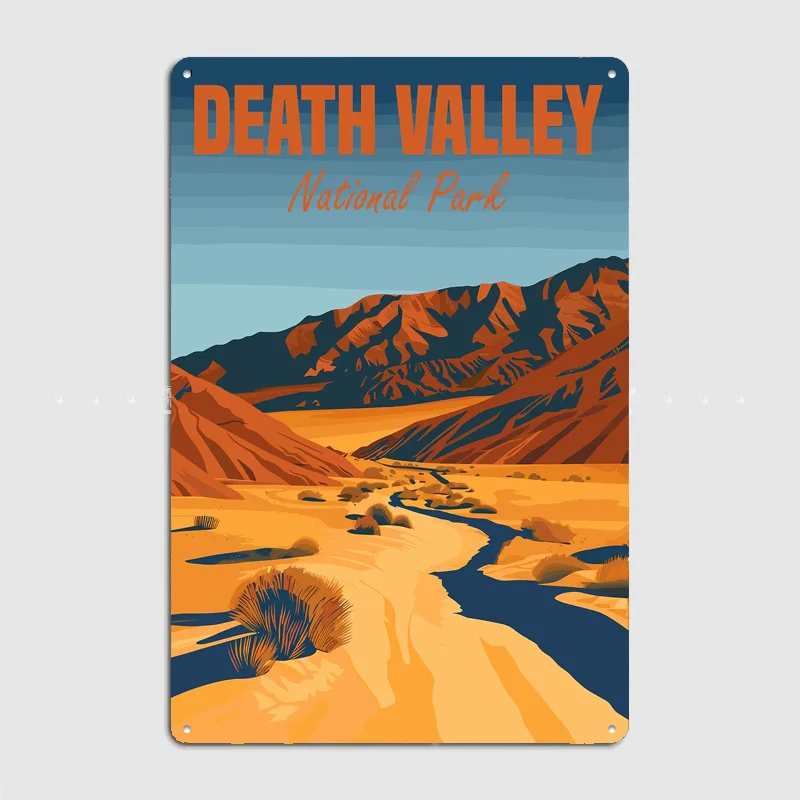 Death Valley National Park Scenery Travel Poster Metal Sign Bar Custom Bedroom Indoor Home Wall Decor Posters Room Decoration