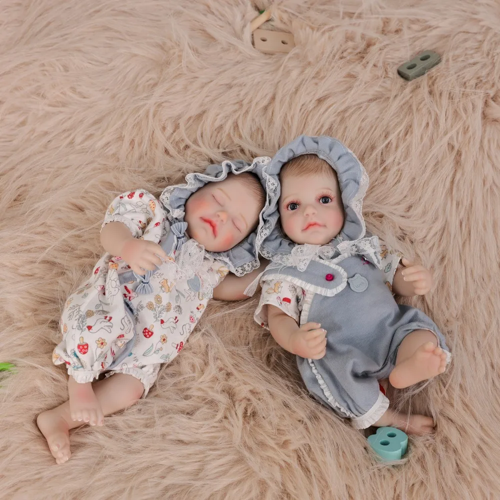 12 Inch Full Vinyl Reborn Baby Doll Lifelike Newborn Toy Figure Gift for Kids
