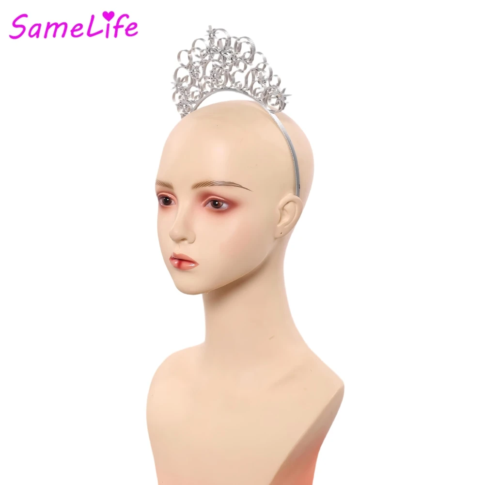 الشريرة 2 غليندا عقال للرأس على شكل تاج تأثيري الخيال الأميرة هيرباند 2025 الفيلم زي تمويه إكسسوارات الشعر هالوين النساء #4