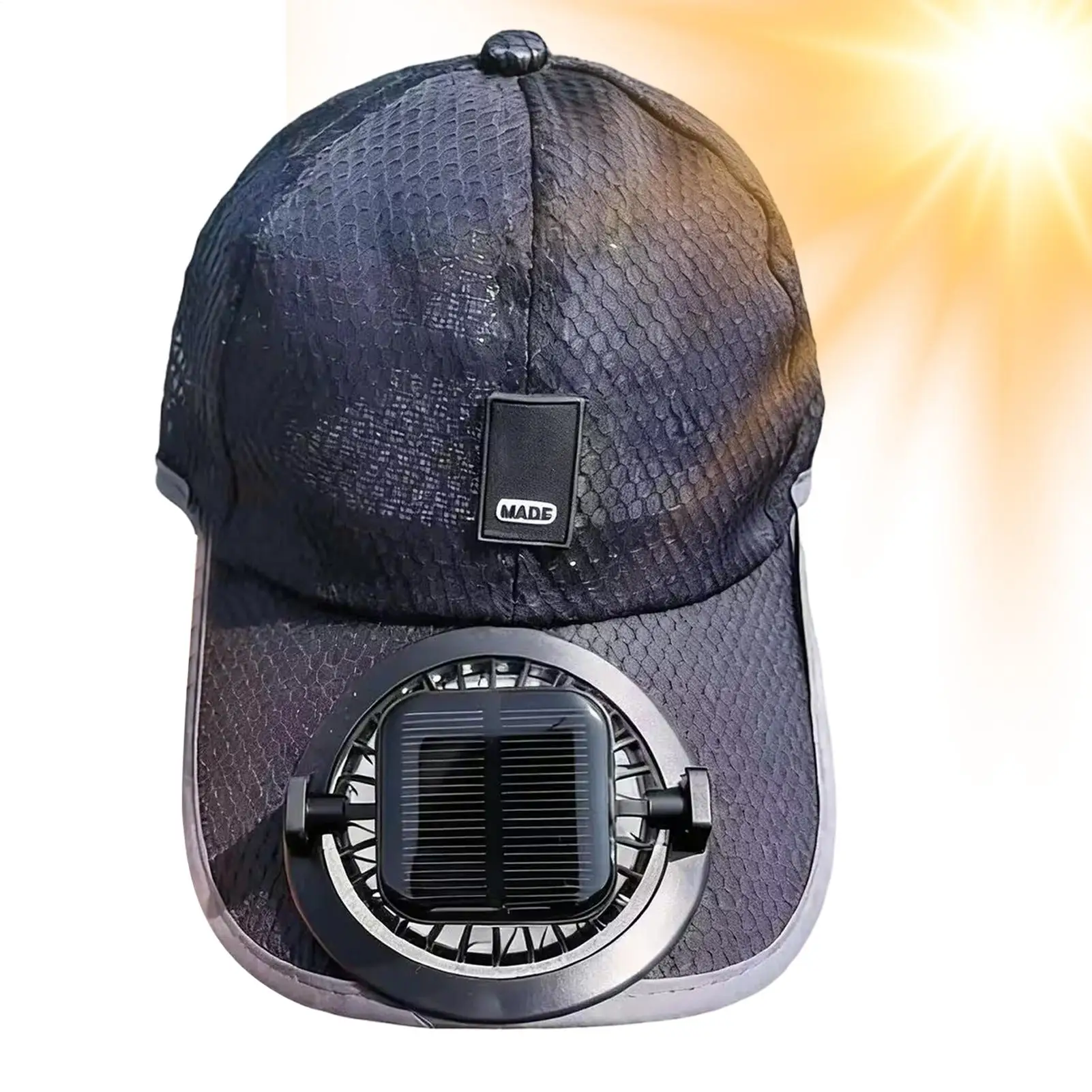 

UV Protection Hat With Solar Fan Wide Brim Headgear Sun Hat With Rechargeable Fan For Women Men Daily Beach Travel Running
