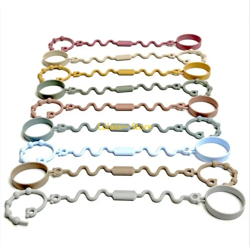 y4qa baby anti-drop strap silicone pacifier chain toy toy toy hanging rope lanyard
