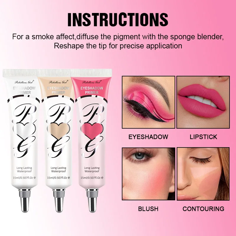 Crème pour les yeux mate imperméable de 15 ml, base de fard à paupières, apprêt, maquillage longue durée, fard à paupières liquide, anticernes, cosmétique