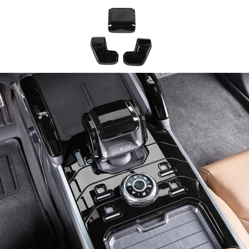 Car Gear Knob Suitable for CHERY JETOUR Traveler T2 2023 ABS Black Warrior Kit Central Control Armrest Trim Auto Interior Parts