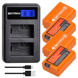 Batmax NP-FW50 Bateria NPFW50 2160mAh Bateria+LCD Podwójna ładowarka do Sony zve10 Alpha a6500 a6400 a6300 a7 a7R a7R II a7II NEX-3