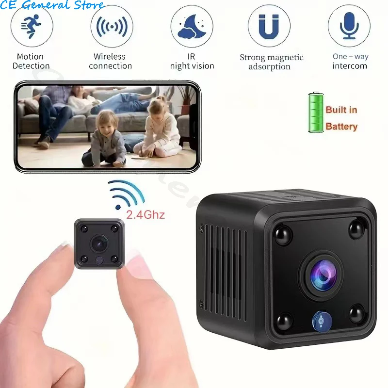 X6 Mini IP Camera WiFi Sports Camera HD Wireless Security Surveillance Built-in Battery Night Vision Smart Home Micro Camera