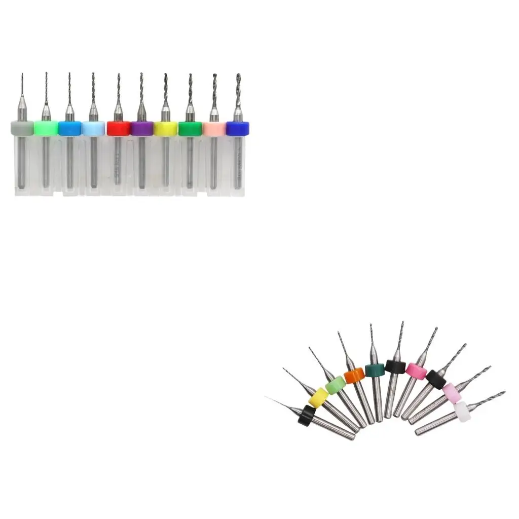 

10 шт. Сверла, подходящие для изготовления печатных плат и дизайна ювелирных изделий, проектов печатных плат (0,1–2 мм)