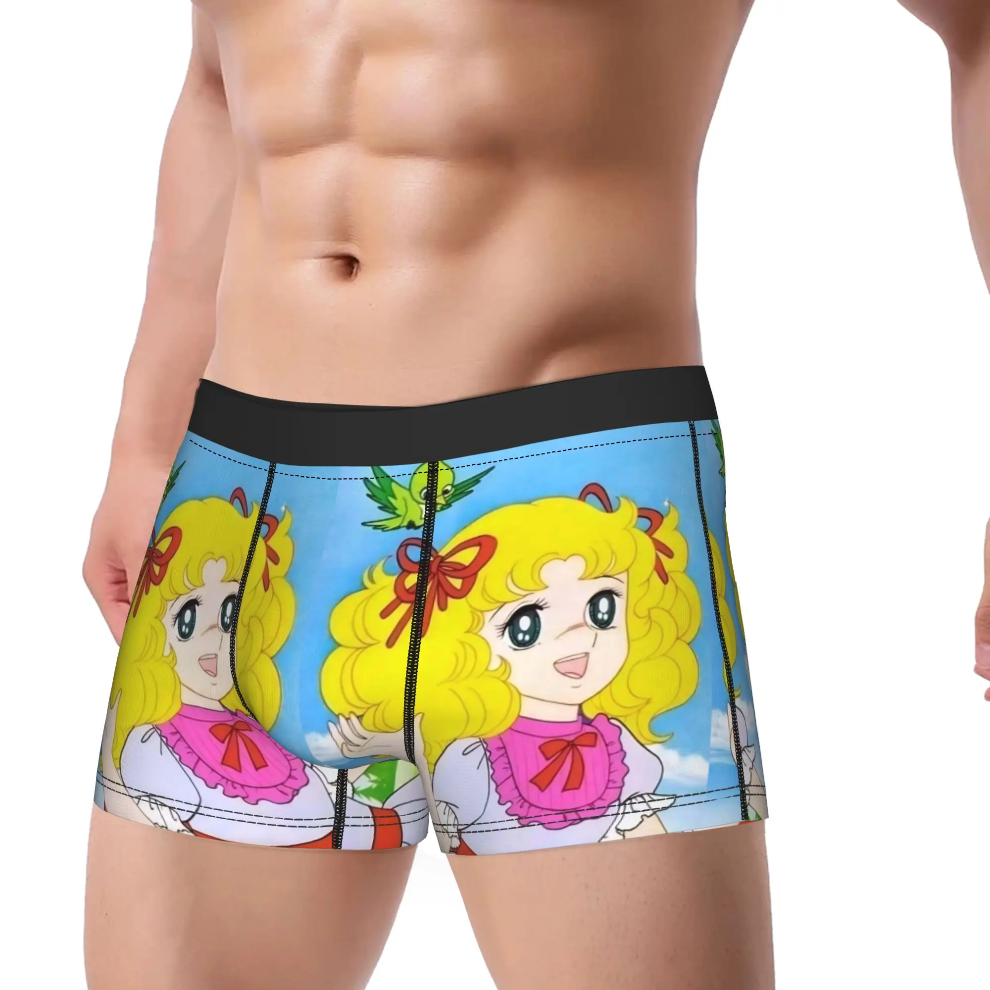 

Candy Candy Manga Shorts Briefs Underwear Trenky Men's Breathable Trunk Custom DIY Plus Size Panties