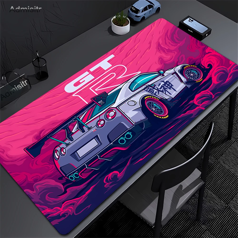 XXL Gaming Mousepad Sports Car Mouse Pad Office Gamer Keyboard Desk Mat Non-Slip Laptop Large HD Anime GTR Mousepads 90x40cm