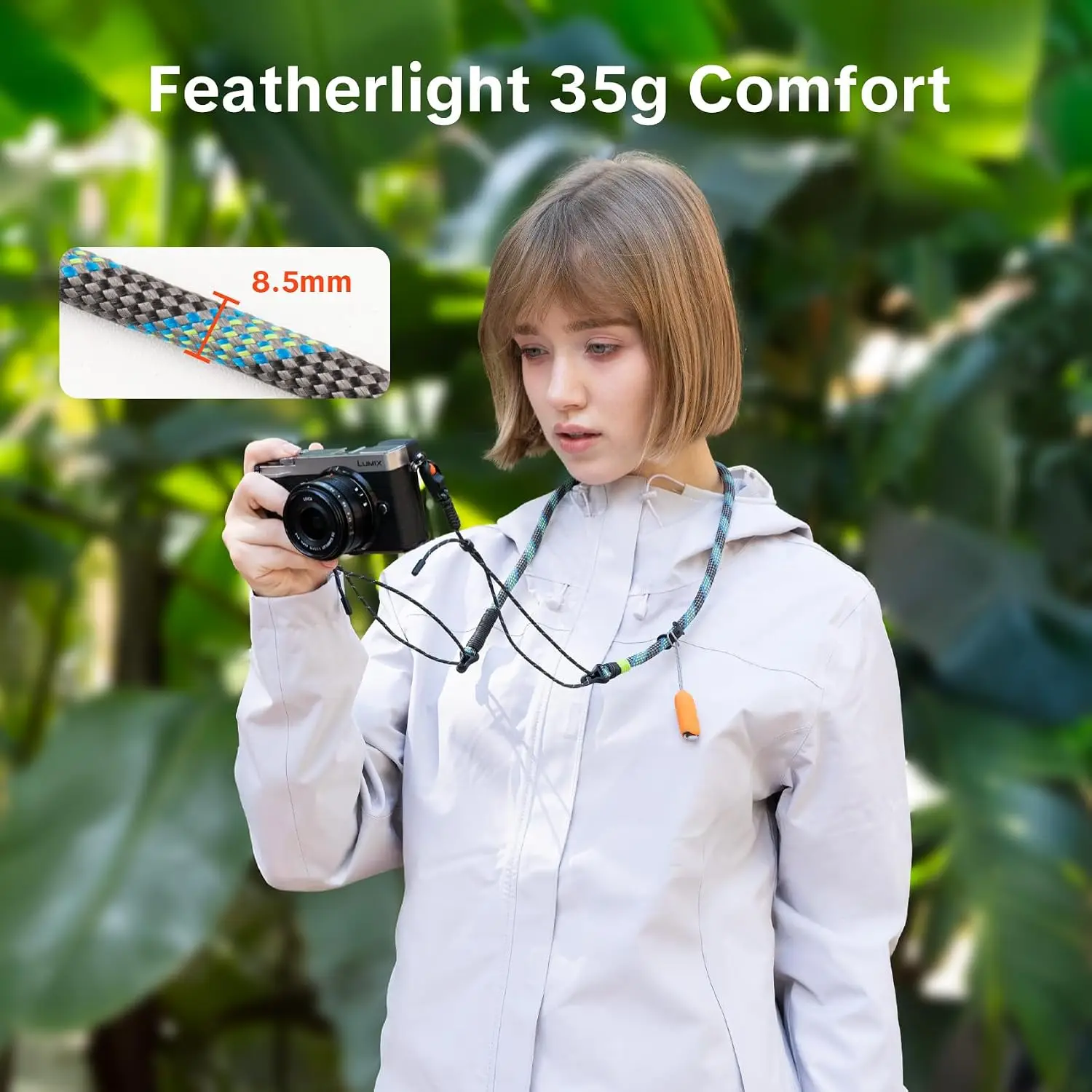 PGYTECH Slim Camera Strap Outdoor Style Aurora Blue Durable Adjustable Photography Equipment for Men And Women