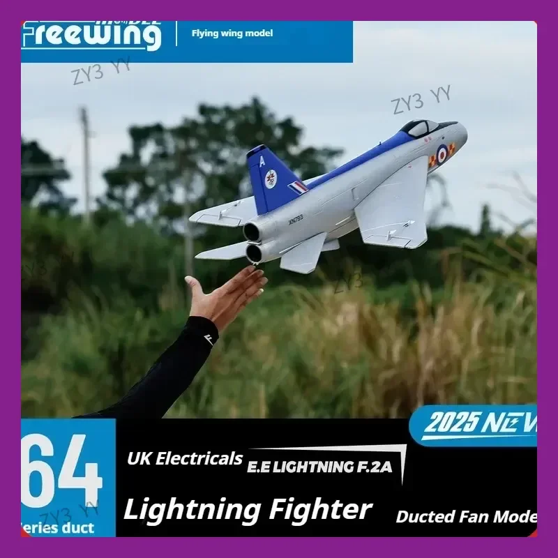 

Freewing 64mm E.E Light "Lightning" Fighter Jet Ducted Model Airplane Adult Toy Gift PNP Remote Control Aircraft for Hobbyists