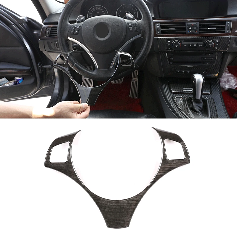 

Carbon Fiber Patterned Car Steering Wheel Panel Decoration Cover Trim Mould Sticker for BMW 1 3 Series E87 E90 E92 E93 2006-2012