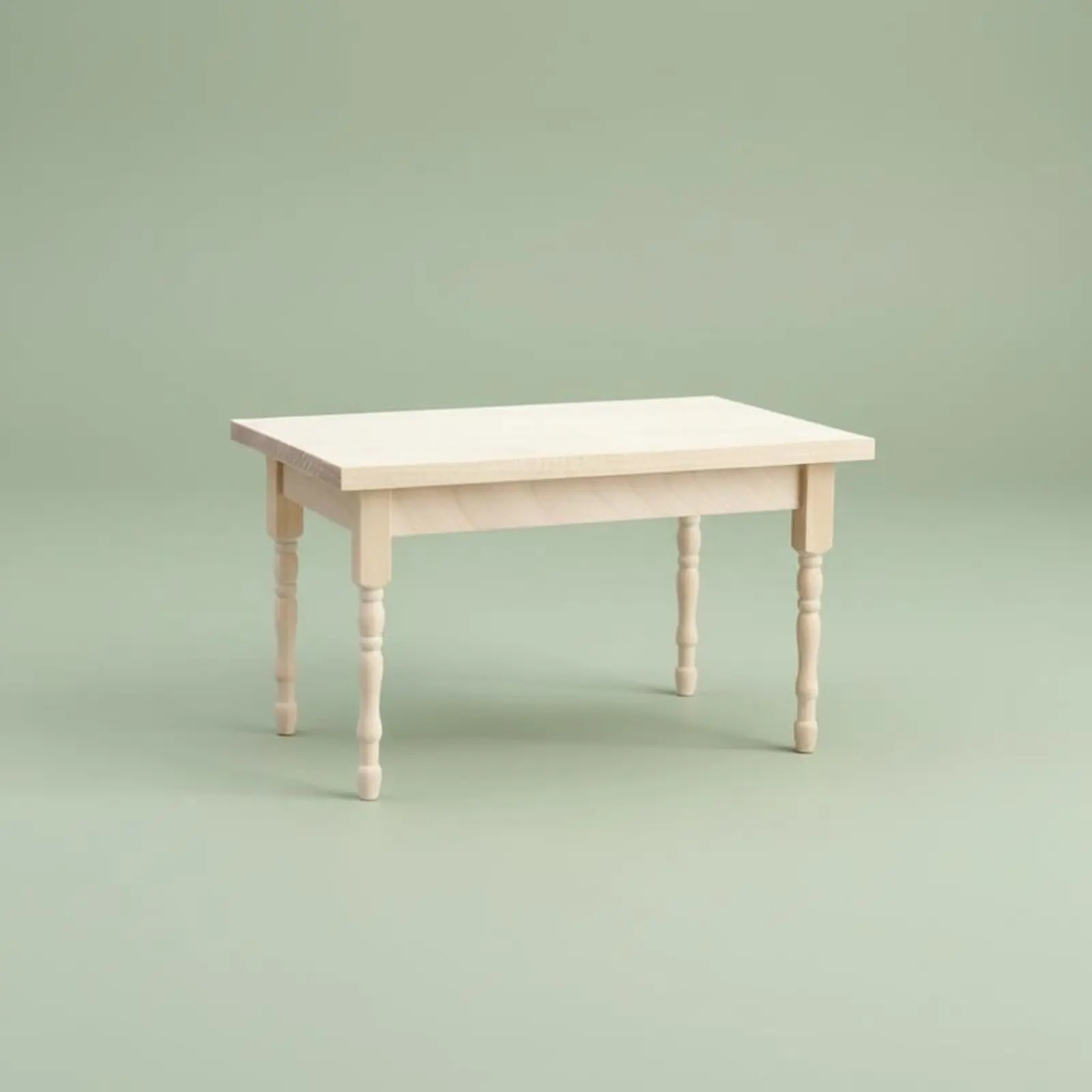 1:12 Scale Dollhouse Table Simple Design 1:12 Scale Furniture Wooden Miniature Furniture Artisanal Small Wood Desk