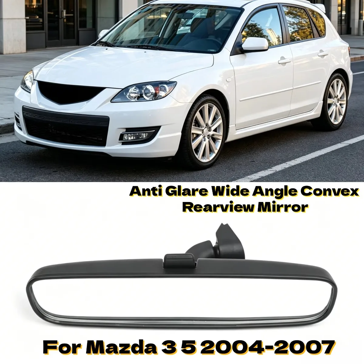 For Mazda 3 5 2004-2007 Wide Angle Rearview Mirror Interior Rear View Mirror BP4K-69-220