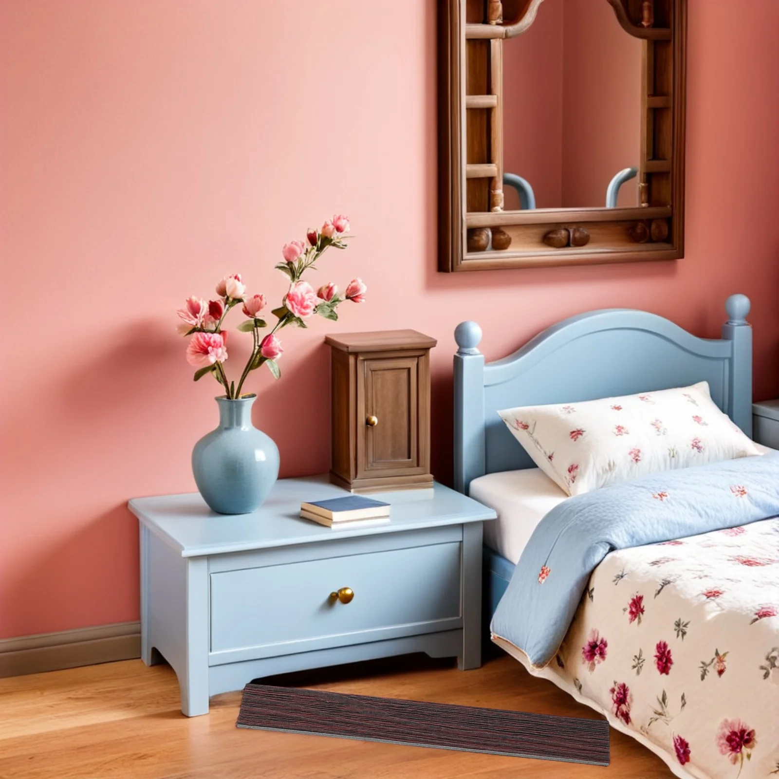 40 قطعة أرضيات مصغرة لوحات ذاتية اللصق مقياس 1:12 حبوب خشبية واقعية سهلة التركيب لوازم ديكور بيت الدمى اكسسوارات #1