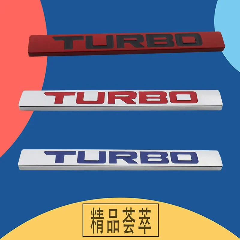 3D TURBO car Hood Fender trunk Rear Bonnet Decal Emblem Badge Sticker for cb400 i-VTEC SUV