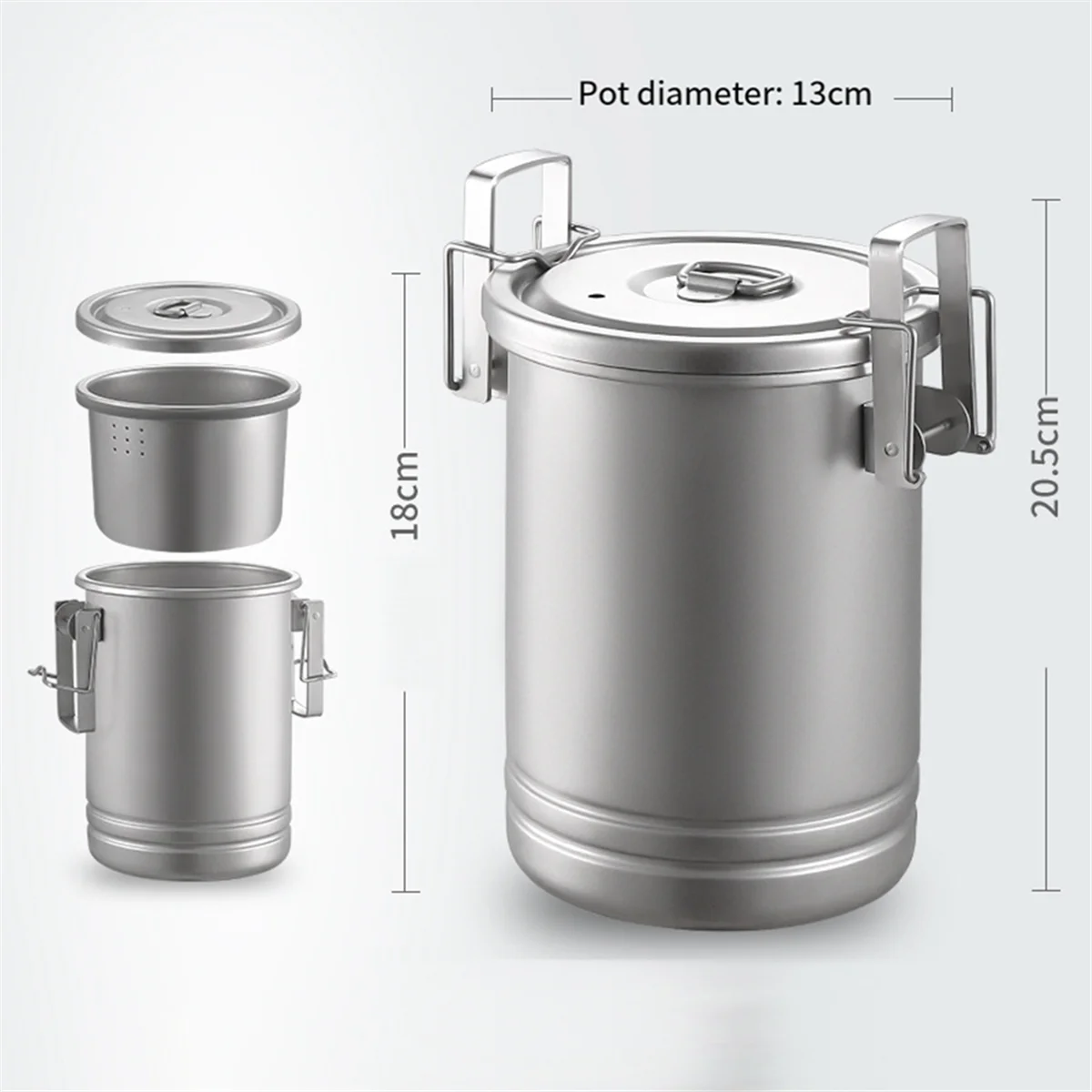 

Lo-ok Camping Pot Cooking Pot Tableware Outdoor Cookware Detachable Multipurpose Pot for Backpacking Camping Hunting Fishing