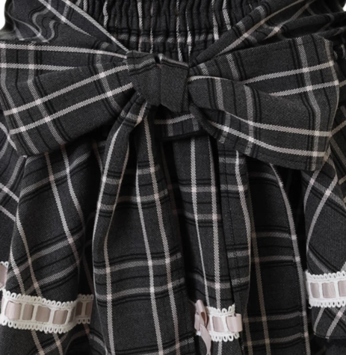 NONSAR الأصلي اليابانية الألغام لوليتا حزام تنورة صغيرة المرأة عالية الخصر سليم مكشكش مطوي تنورة كلية نمط فتاة منقوشة تنورة