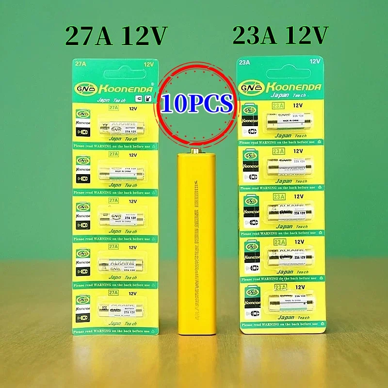 10 قطعة 23A 27A 12V بطارية قلوية لجرس الباب المشي سيارة A23 23A 23GA A23S E23A/A27 27A G27A MN27 MS27 GP27V27GA بطارية جافة #1