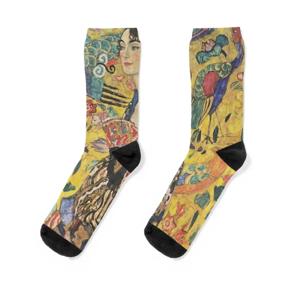 Gustav Klimt design Socks moving stockings funny gift Socks For Girls Men's